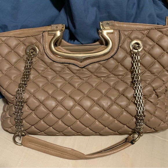 Tan Purse w/Gold Chain - Picture 2 of 3